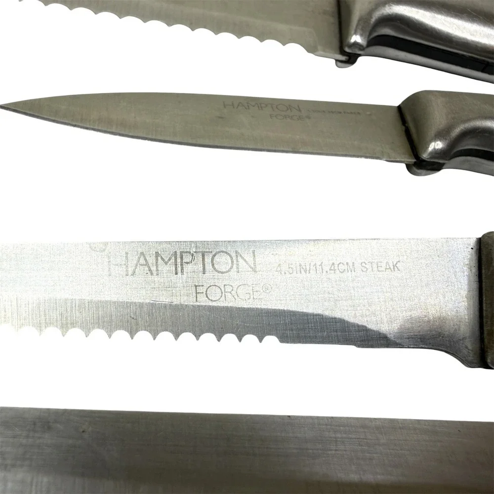 Hampton Forge 5-Piece Set Stainless Steel Kitchen Knife Bread Paring Boning